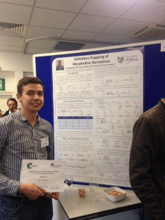Nico with his prize winning poster - Durham 2017
